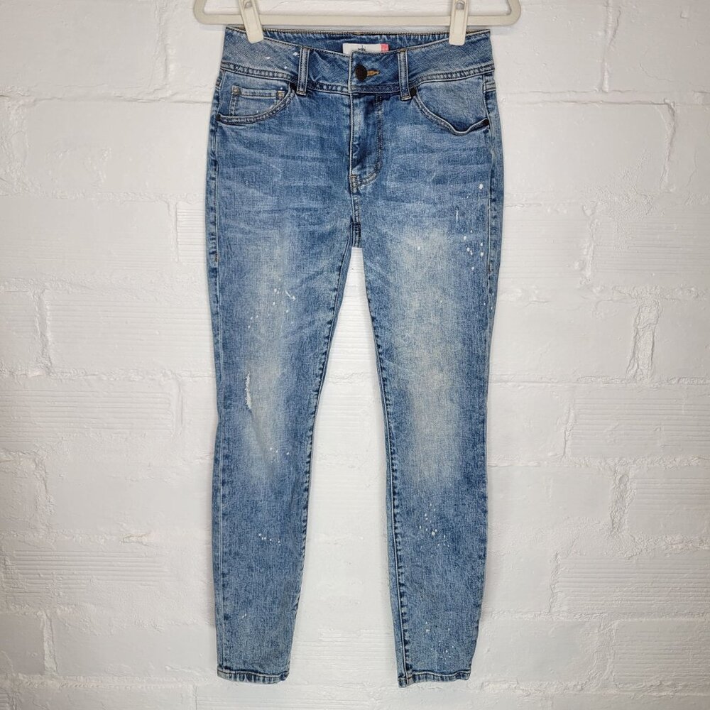 Cabi Jeans Women's Size 6 Jeans Cinch Skinny Distressed Bleached